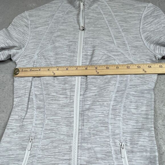 Lululemon Define Jacket Womens 6 Gray Pattern Active Athletic Zip Stretch Casual - Picture 7 of 13